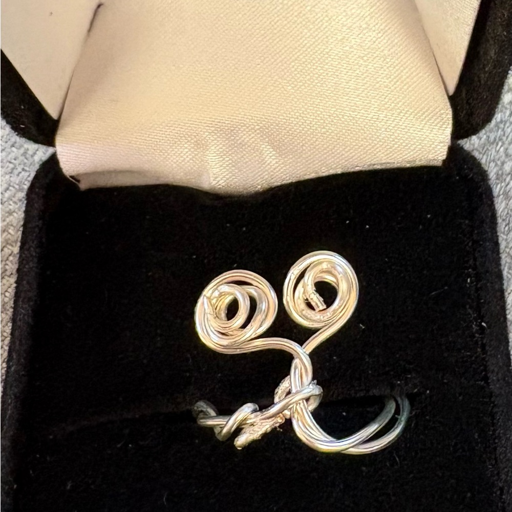 Elegant Silver Wire Wrapped Ring